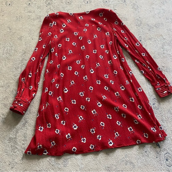 Sezane Joe Mini Dress in Boquet Fond Rouge FR 40 US 8 Red White Blue Floral - Picture 6 of 14